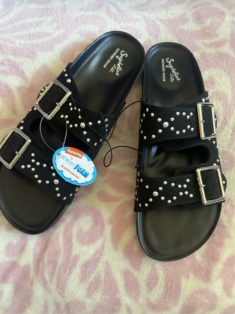 Seychelles Memory Foam Stud Buckle Sandals New 11